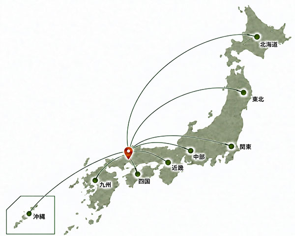 全国のお客様からのご依頼を承ります。